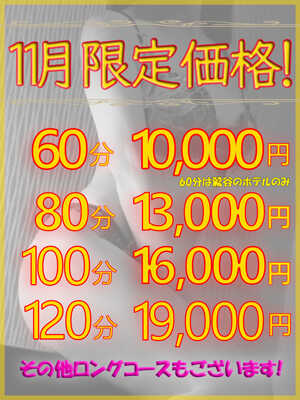 11月限定価格※三行広告を見た！で適用♪